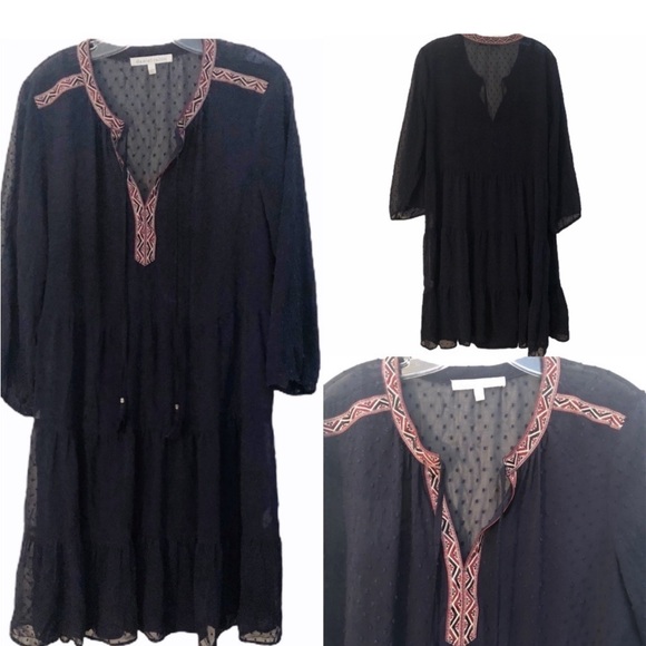 Daniel Rainn Dress Swiss dot textured tier… - Picture 2 of 3